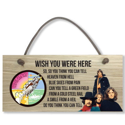 #810 PINK FLOYD Wish You Were Here Eichenfurnier Qualität Holz Plakette Aufhänger Schild