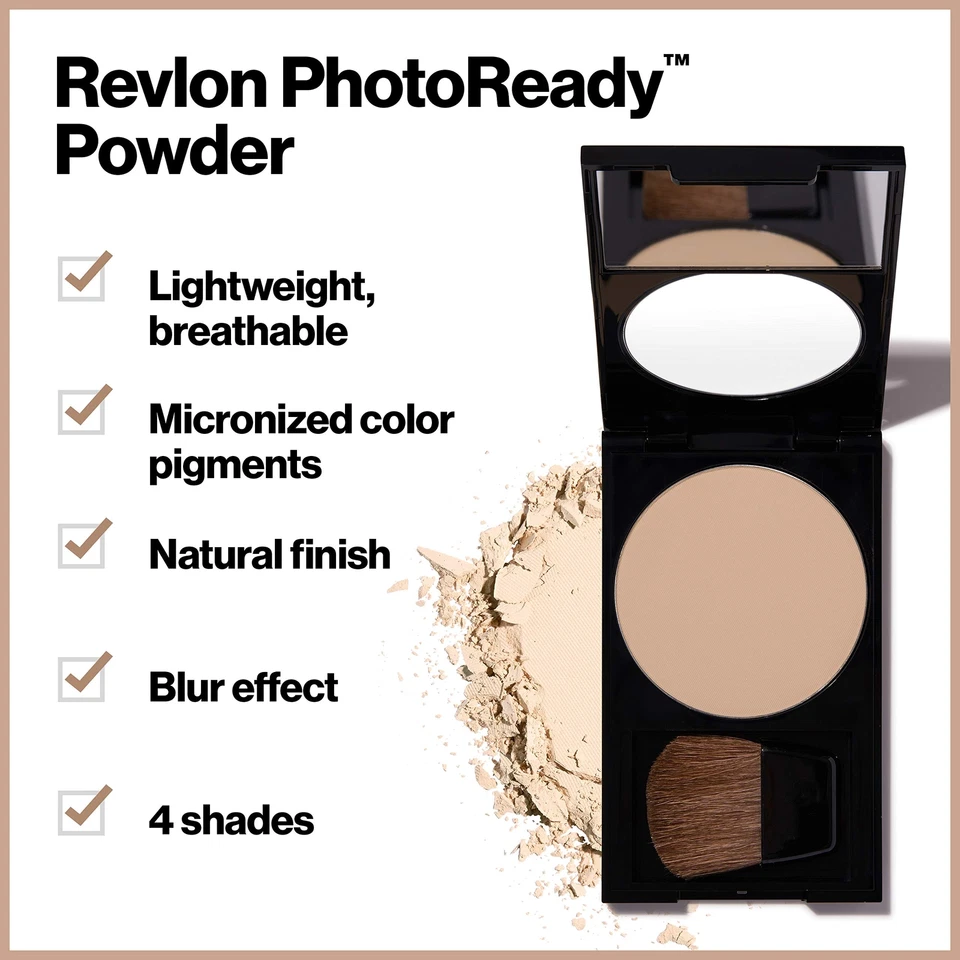 Face Powder by Revlon PhotoReady Blurring Face Makeup Longwear Medium- Full - Image 2 of 4