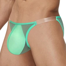 Men's Quick Dry Soft Underwear Briefs Thin Sexy Gay Translucent Ice Silk Panties