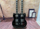 Custom black Sg Doubleneck Vos Electric Guitar Rosewood Fingerboard Usa Warehous