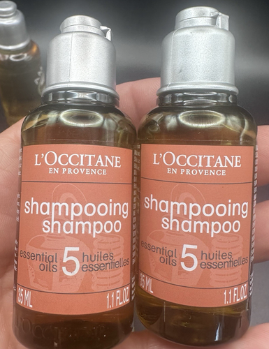 L'Occitane TRAVEL SIZE Shampoo Shower Oil 35ml Amande Soap Cube Lot mini LOT 7 - Picture 3 of 5