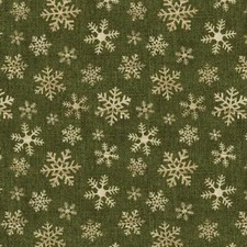 Feline Drive Fabric A JINGLE BELL CHRISTMAS Snowflakes - Fat Quarter 18x22" FQ