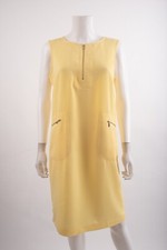 St. John Womens Sheath Dress Knee length Size 8 Primrose Yellow Sleeveless NWT