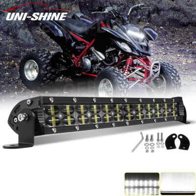 14'' LED Light Bar Combo Offroad For Yamaha Raptor 125 250 350 660 700 Handlebar