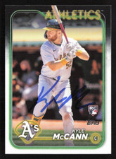 Kyle McCann Signed 24 Topps Update Baseball Card # US142 Oakland A's 3