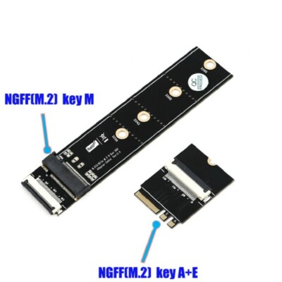 NGFF (M.2) Key M to Key A+E Card with High Speed FPC Cable new