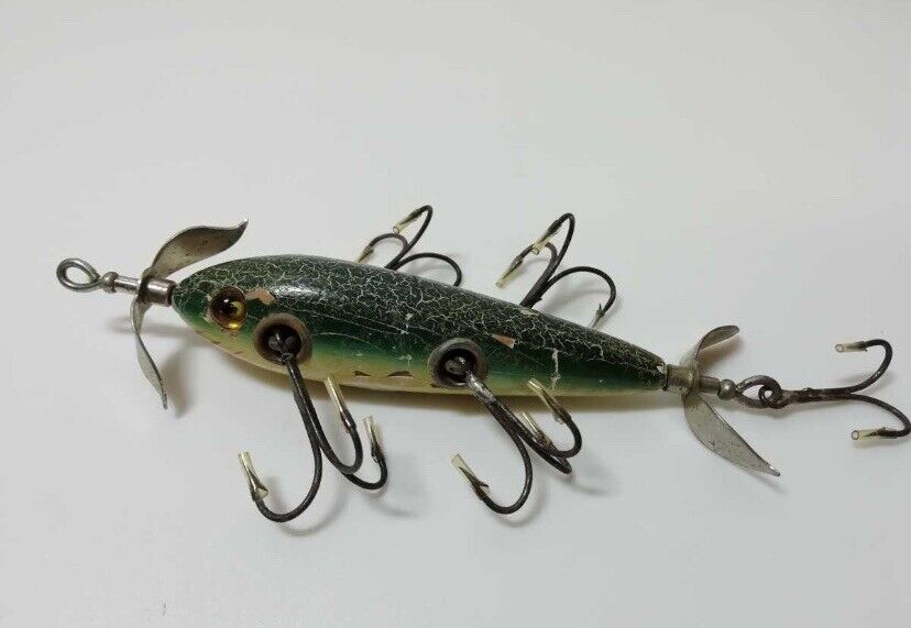 Rare Heddon Dowagiac 150 minnow 27g wood Old Lure Ship From Rare Heddon Dowagiac 150 minnow 27g wood Old Lure Ship From