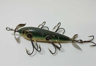 Rare Heddon Dowagiac 150 minnow 27g wood Old Lure Ship From Rare Heddon Dowagiac 150 minnow 27g wood Old Lure Ship From