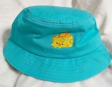 Oh Mo Nah, Unisex Teal Colored Embroidered Cheese Bucket Hat, OSFM