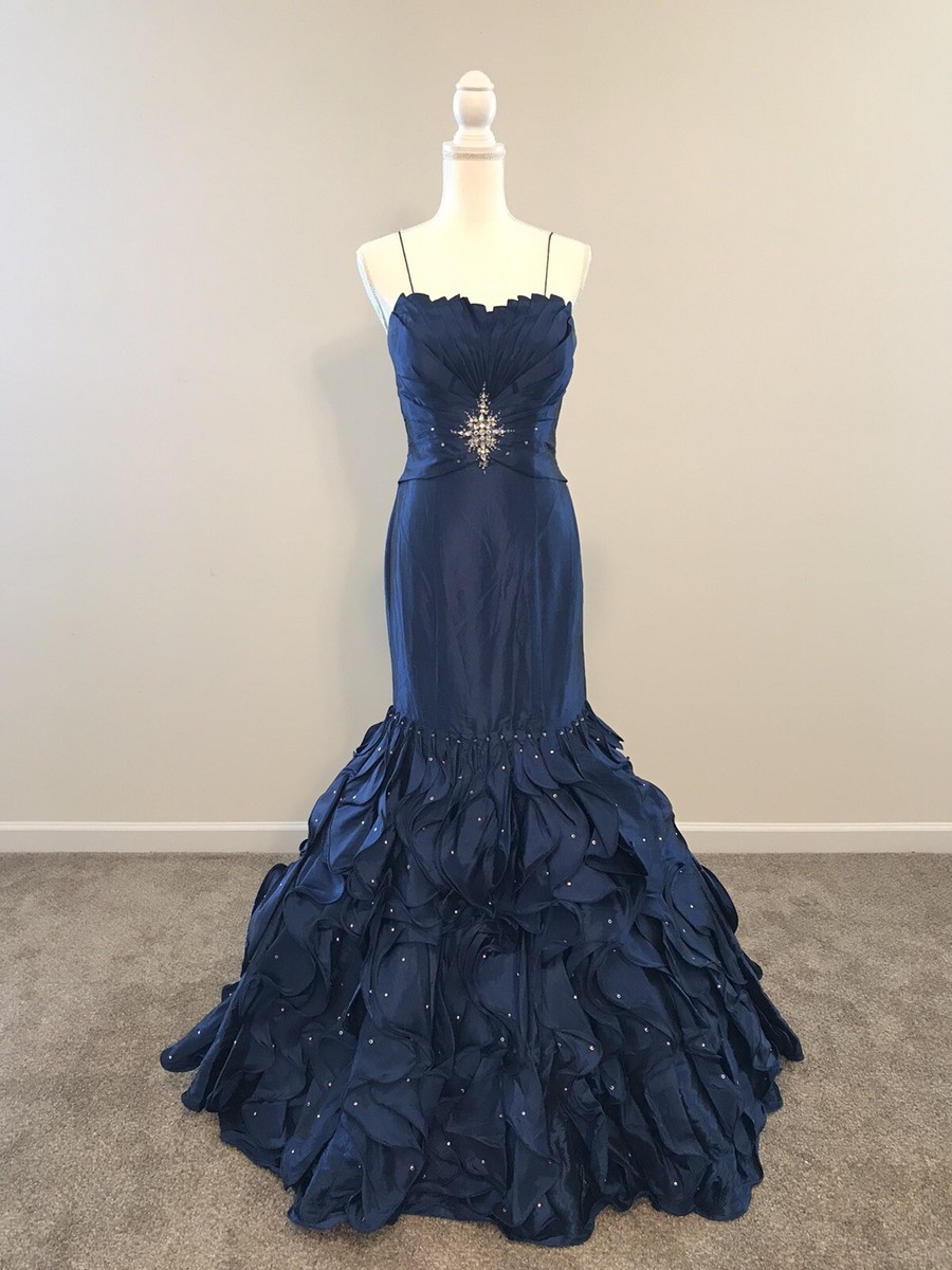 tony bowls mermaid dress Vintage Gold Tony Bowls mermaid Tail Gown