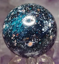 #11🧐.98" SHOOTER SIZE SWEET VACOR? MEGA? SPOTTY MARBLES -   NM LOOK