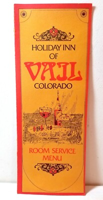 1970s Holiday Inn of Vail Colorado, room service food menu