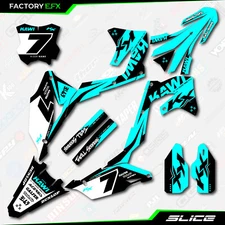 Cyan Slice Graphics Kit fits 21-24 Kawasaki KXF250 KXF 250 Decals Sticker KX250F