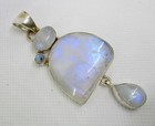 <!--F#f_0-->Silver Plated Genuine Moonstone Large Pendant 80x33mm - 21.2g<!--F/-->