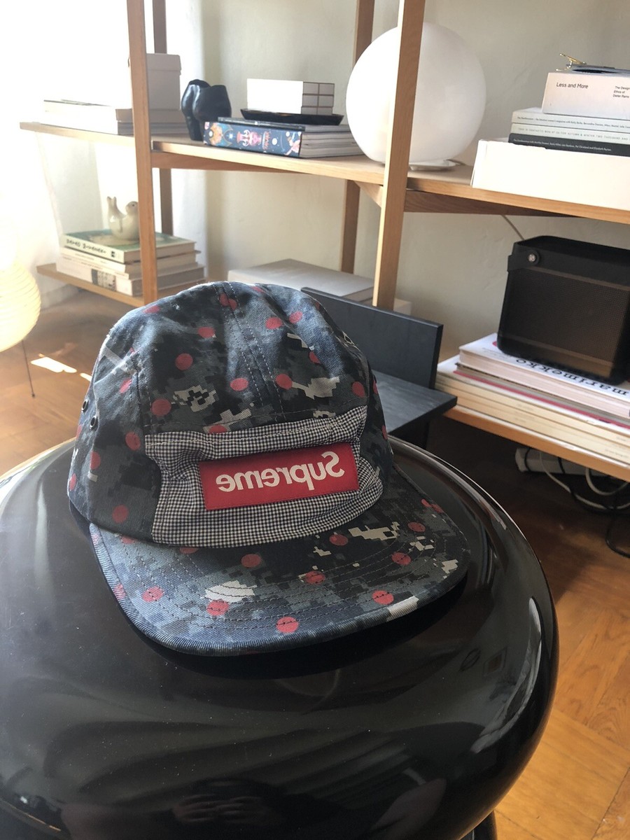 Supreme X CDG 5 Panel Camp Cap USA hat comme de garcon Digi Supreme X CDG 5 Panel Camp Cap USA hat comme de garcon Digi
