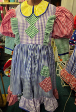 FABULOUS 'DOWN ON THE FARM' PANTOMIME DAME DRESS - SIZE 54"-56" - AM DRAM