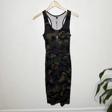 New Fashion Nova Day Out Printed Camo Midi Dress Women’s Medium Camouflage