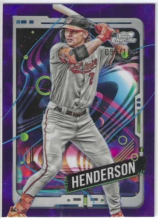 2024 Topps Cosmic Chrome GUNNAR HENDERSON Orioles Purple Nebula Ref #83 #'d/150