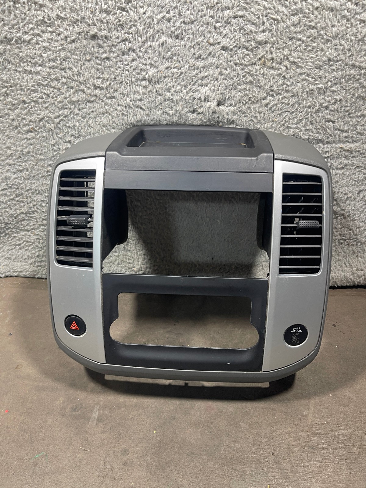 2013-2020 Nissan Frontier Center Dash Radio Bezel AC Vents Trim OEM Grey