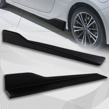 Universal ABS Side Skirt Rocker Splitters Diffuser Winglet 23.5x4 2Pc Black