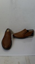 Scarpe mocassino Pavers marrone chiaro comode in pelle taglia UK 9 EU 43