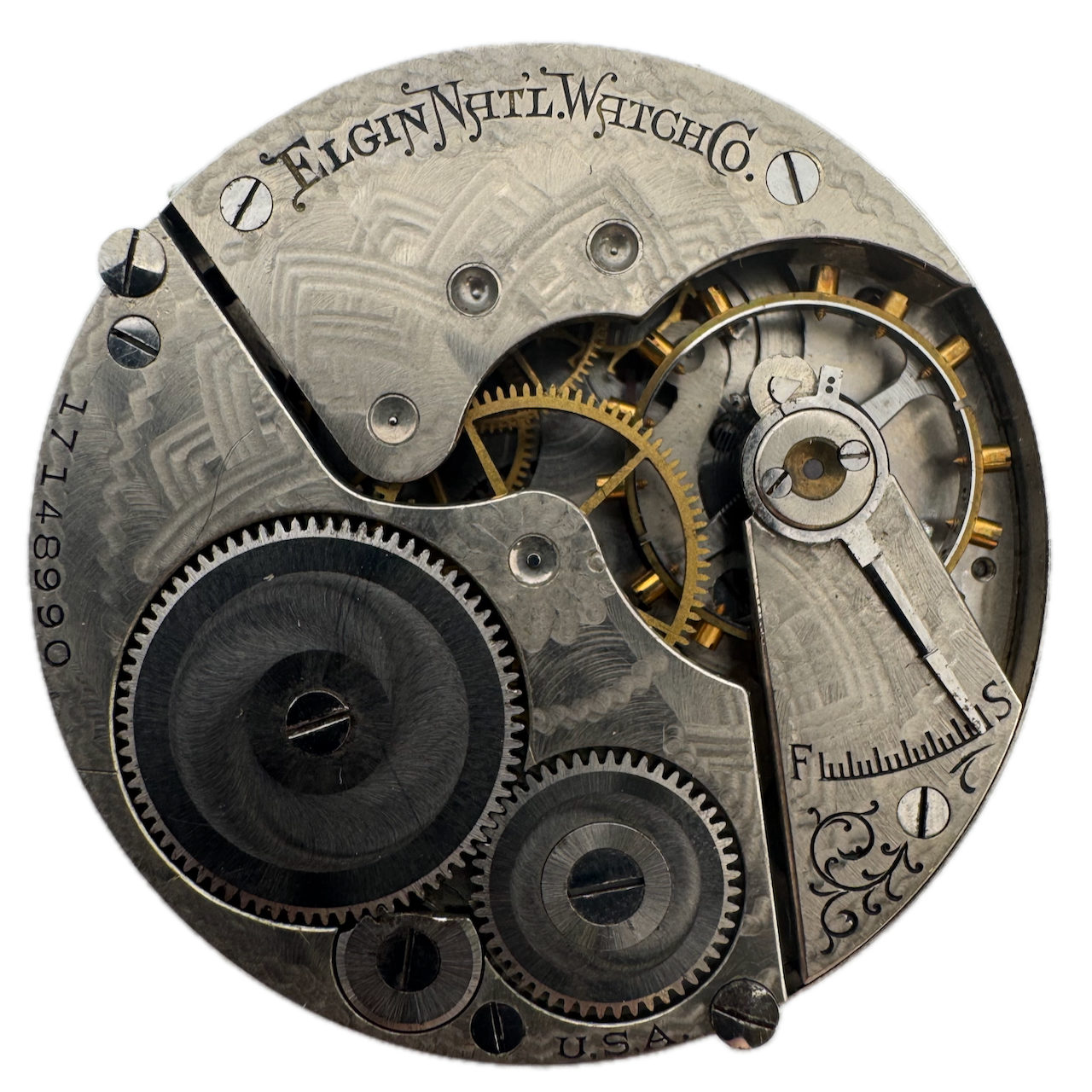 Antique 16s 1913 Elgin 7 Jewel Mechanical Pocket Watch Movement 291 USA