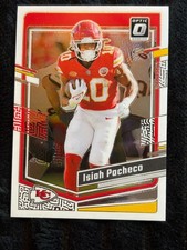 2023 Panini Donruss Optic Football Card Isiah Pacheco No.90 Kansas City Chiefs R