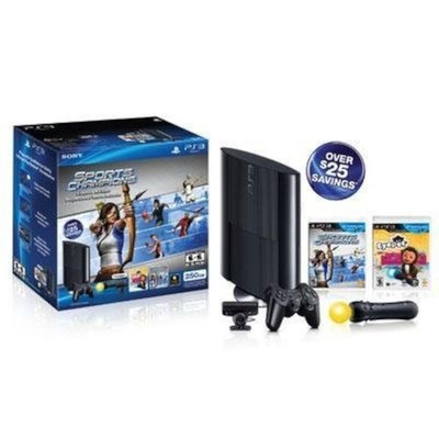 Sony PlayStation 3 250GB Sports Champion And Eyepet Move Bundle Very Good 8Z