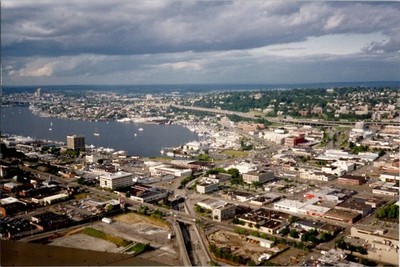 Vintage Found Photo Seattle Washington Aerial View Snapshot from Space Needle #1