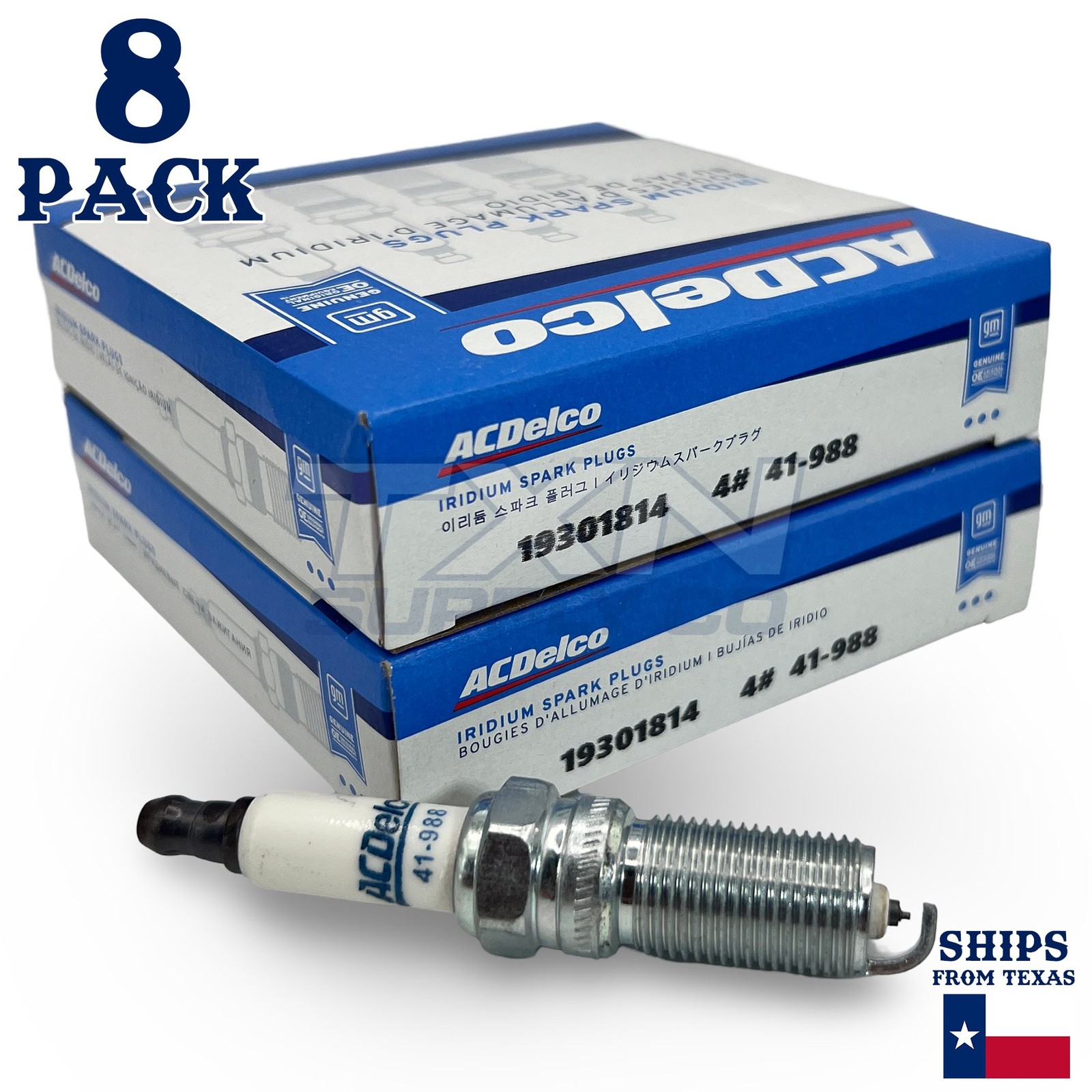 8 Pack Genuine GM ACDelco Iridium Spark Plugs 41-988