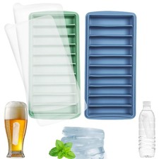 2 Pack Freezer Friendly 23 x 11 x 2.5cm/9 x 4.33 x 0.98inch, Blue/Green