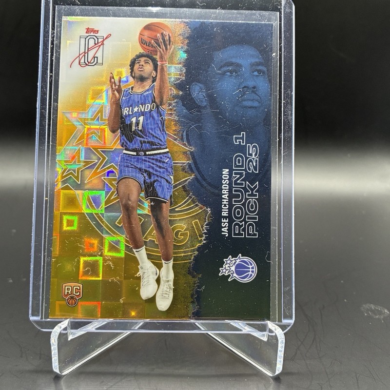 2025-26 Topps Signature Class Jase Richardson Pandora Yellow RC #121 Magic