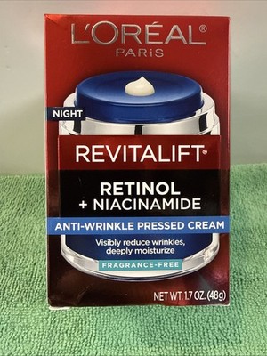 L'Oreal Paris Revitalift Pressed Night Cream Retinol Niacinamide 1.7oz New