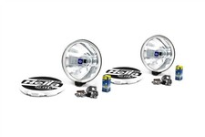 Hella Comet 500 Spotlight Set of 2 Driving Lamp With Cover Bulbs Mounting Kit