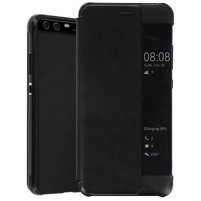AVIZAR Etui Huawei P10 Housse Protection Smart View Noir Fenêtre de Visualisation