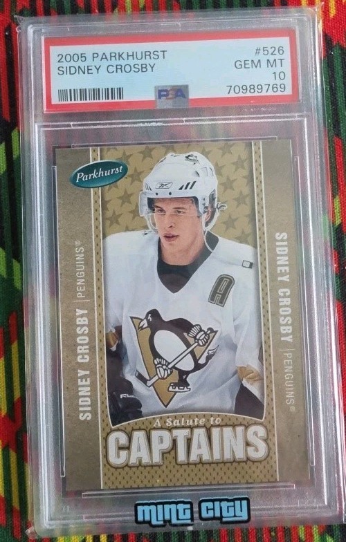 2005-06 Parkhurst #526 Sidney Crosby A salute to Captains Rookie RC PSA 10 JL