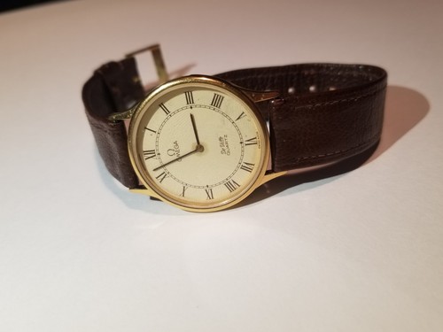 1980s Omega DeVille Swiss 1365 Gold Plate Mens Watch Vintage Original 19101301 - Bild 1 von 11