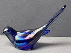 FENTON Iridescent Amethyst Carnival Glass "Bird Of Happiness" Figurine!