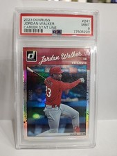 2023 Donruss Jordan Walker Career Stat Line Variation Mint 9 #241 20/33 Pop 1