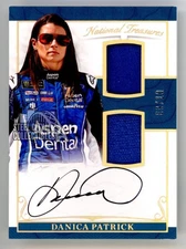 Danica Patrick 2017 Panini National Treasures Autograph Patch Card #DFS-DP 09/10