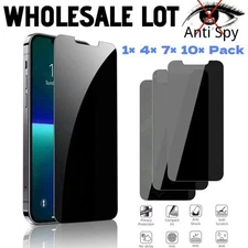 Privacy Screen Protector Tempered Glass Lot For iPhone 17 16 15 14 13 12 11 XR X