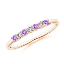 Sterling Silver Amethyst Stone Mothers day Engagement Eternity Ring Jewelry