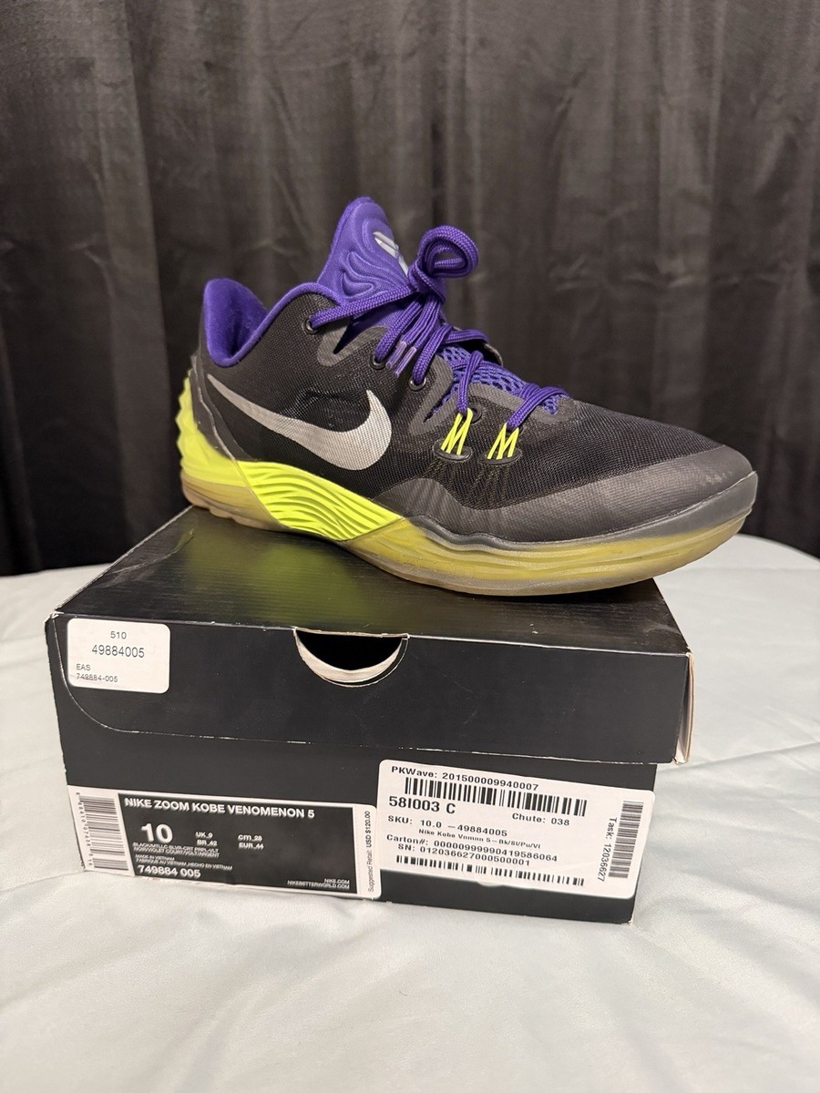 Nike Zoom Kobe Venomenon 5 Joker Black Purple Yellow 749884-005
