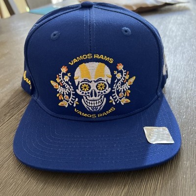 Los Angeles Rams Sugar Skull Snapback Hat Cap Corona Extra  Vamos Rams 