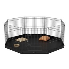 Foldable Pet Playpen 8-Panel Dog Fence 24"H Indoor/Outdoor w/ Mat