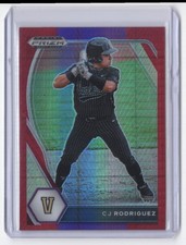 2021 Panini Prizm Draft Picks Red Purple Hyper CJ Rodriguez Vanderbilt