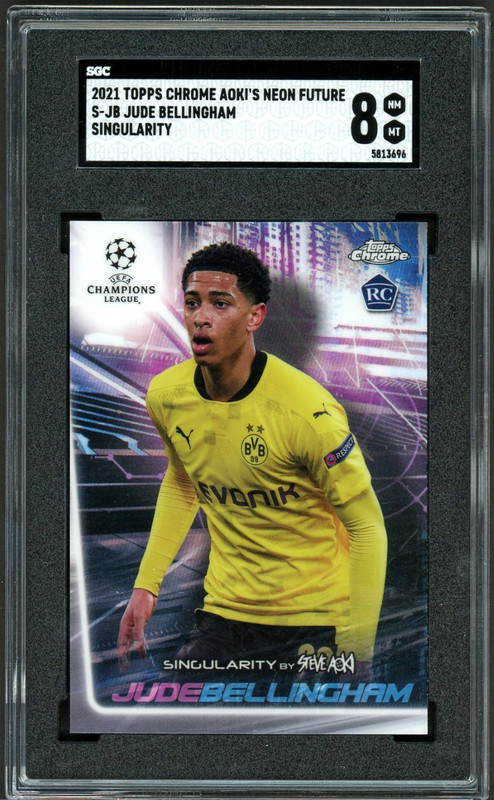 SGC 8 2020 Topps Chrome Aoki UCL Jude Bellingham Neon Futures Singularity Rookie