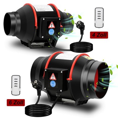 Rohrventilator 100/150mm Inline Rohrlüfter leise stark für Bad Küche Keller  CE