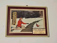 Vintage Madson & Monson Locker  Advertising Thermometer Emmons Mn.