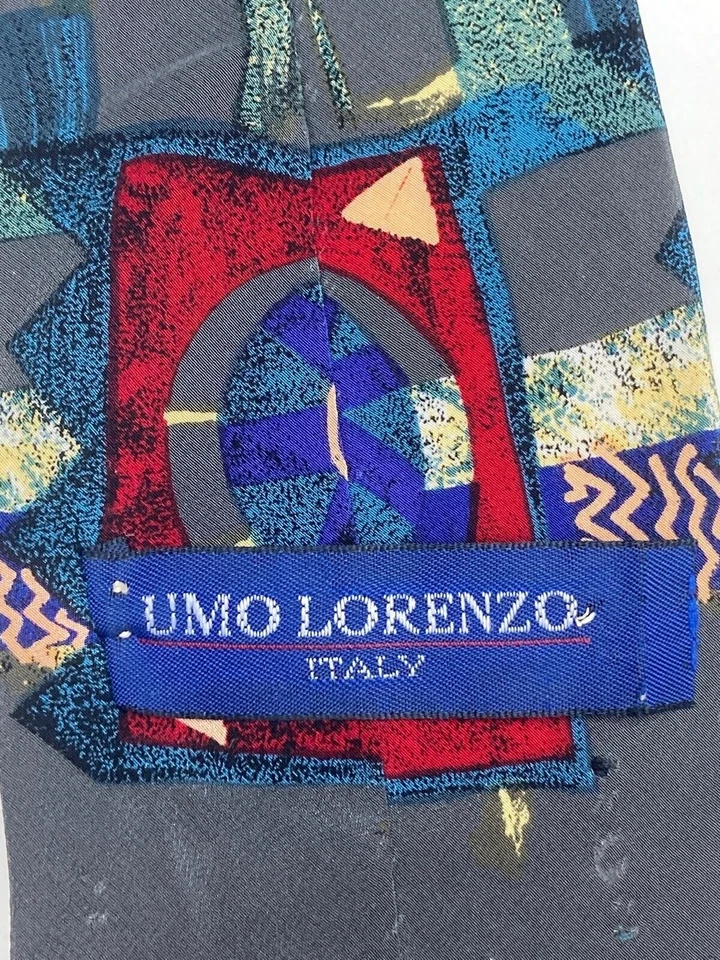 Corbata formal para hombre Umo Lorenzo Italia 56"Lx3,75"W multicolor Foto 2 de 4